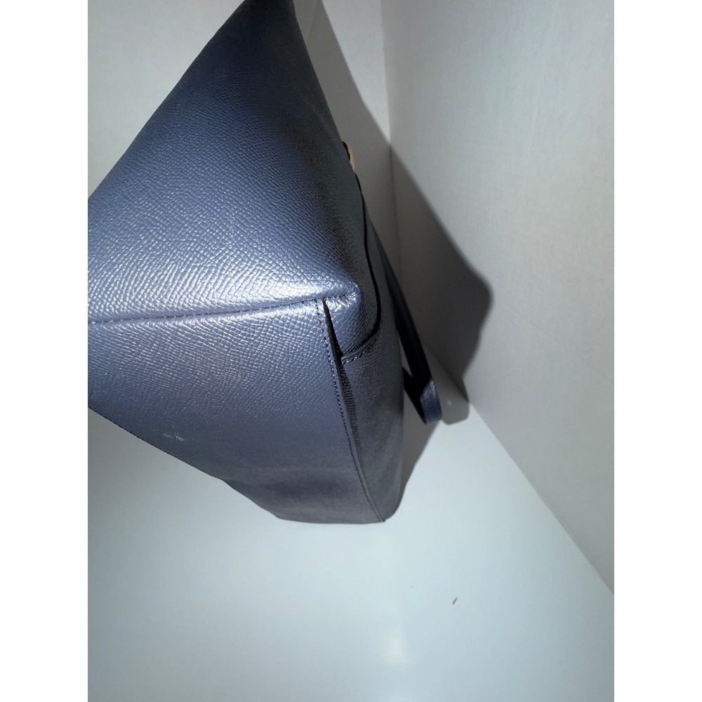 Coach Ava Chain Tote Midnight Navy Crossgrain Leather Shoulder Bag F57526 - Picture 10 of 16